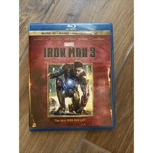 Iron Man 3 3D(Blu-ray/DVD, 2013,3-Disc) Authentic Disney‎ US Release